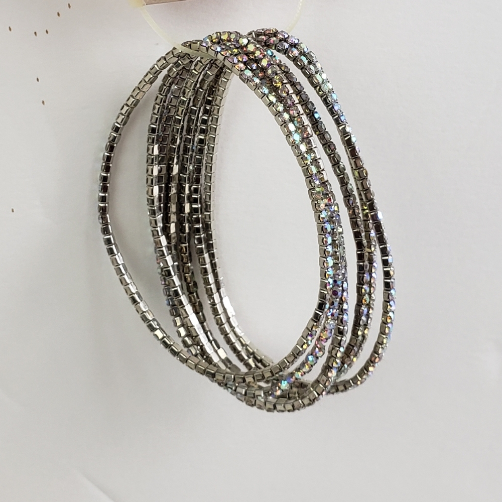 Silver Rhinstone Bracelets Set! - Picture 4 of 7